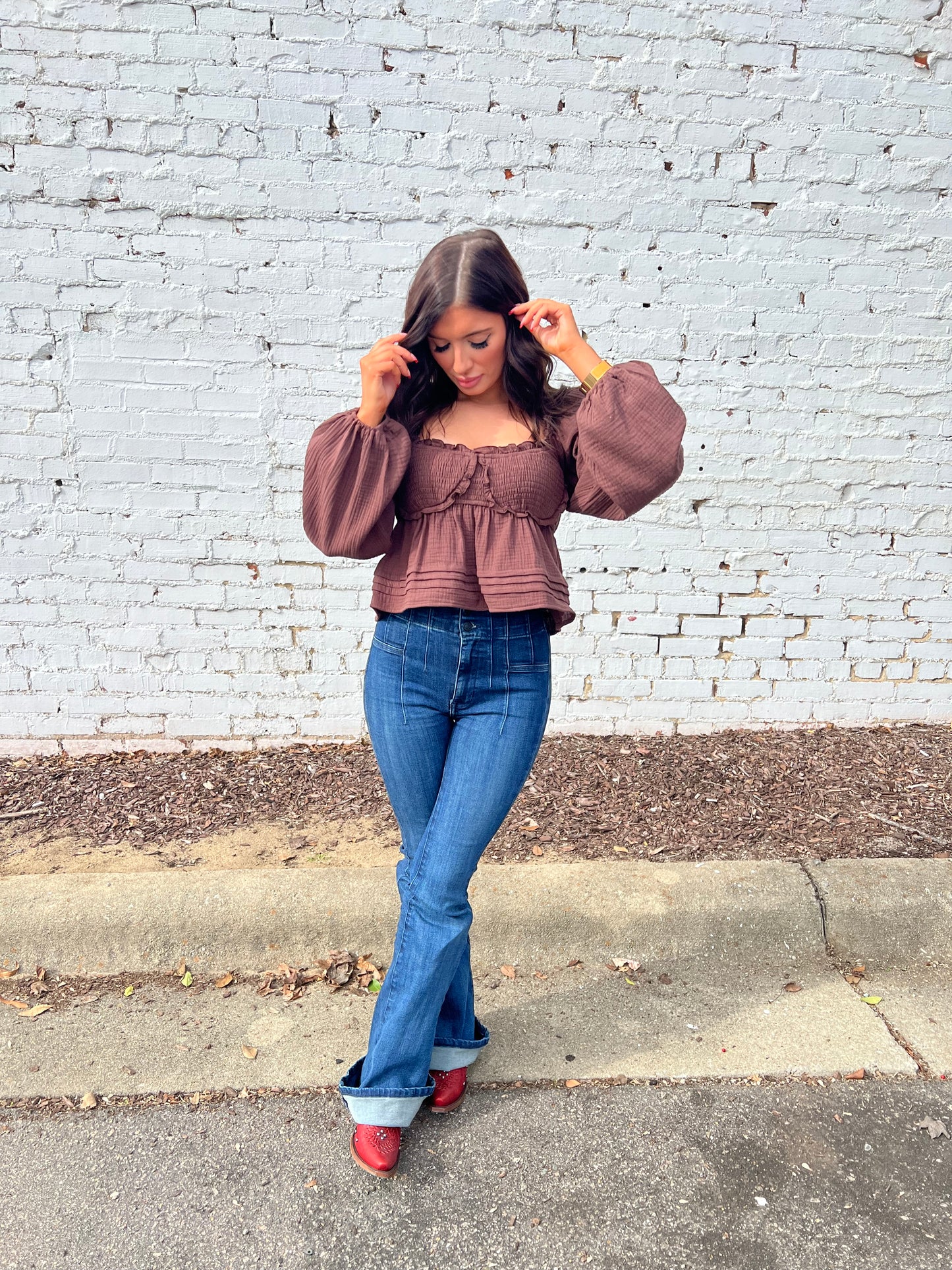 Chocolate Babydoll Top