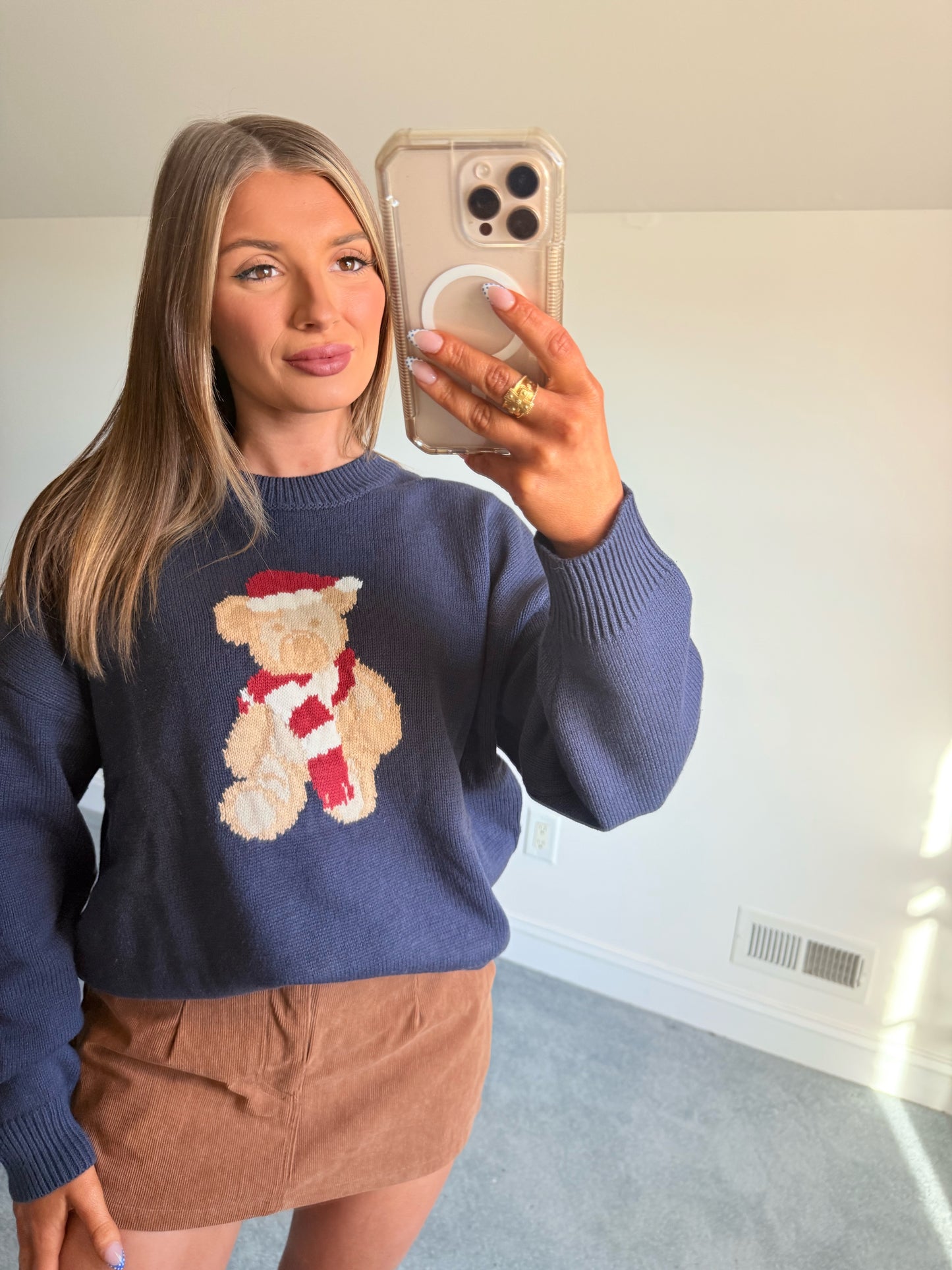Santa Teddy Bear Sweater