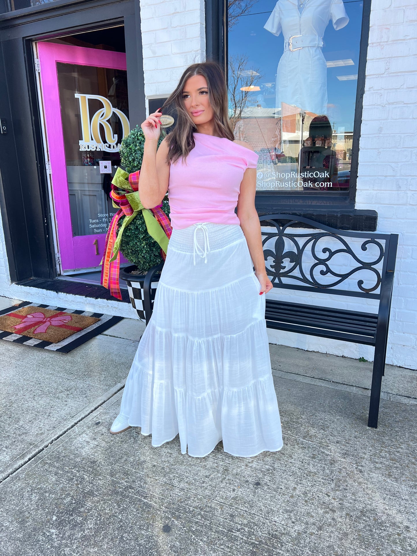 White Coastal Maxi Skirt