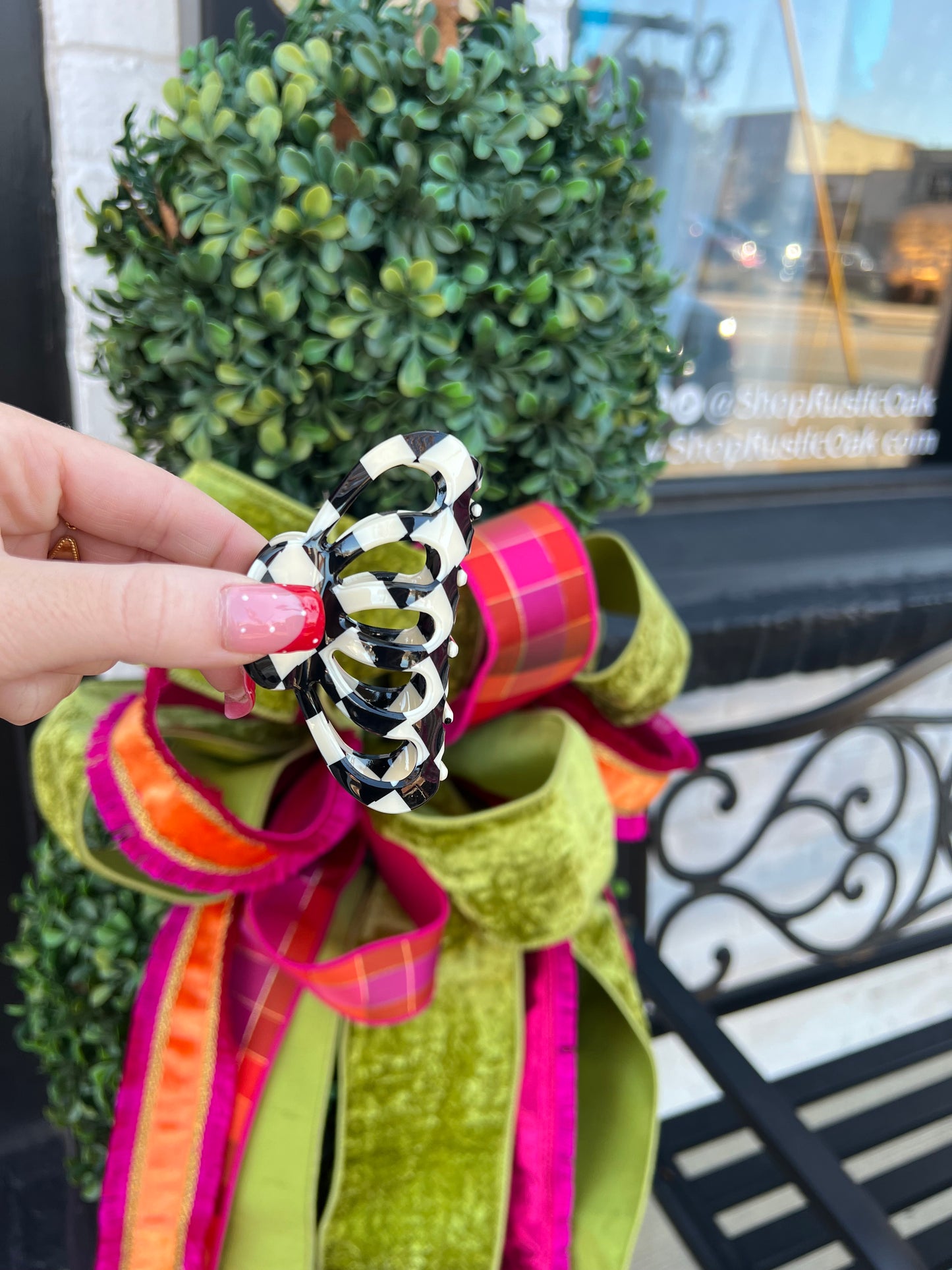 Cellulose Checkered Clawclip