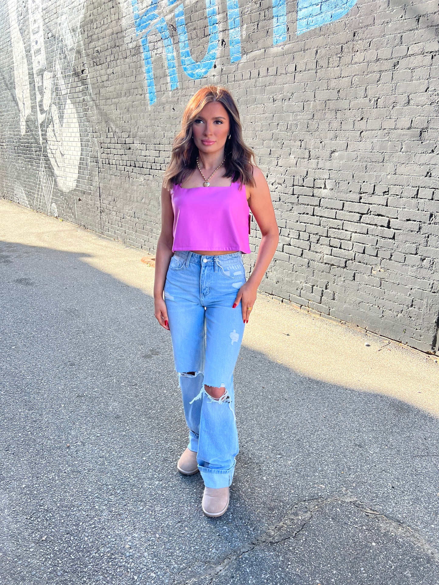 Buddy Love Magenta Top