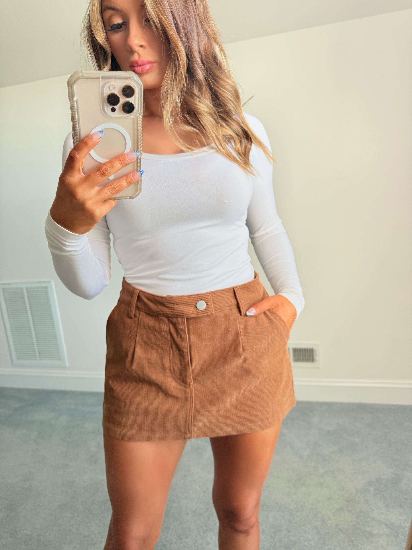 Corduroy Cinnamon Skort
