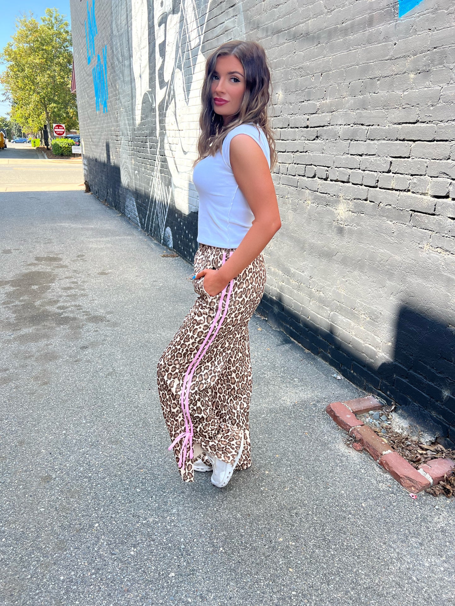 Leopard Track Pants