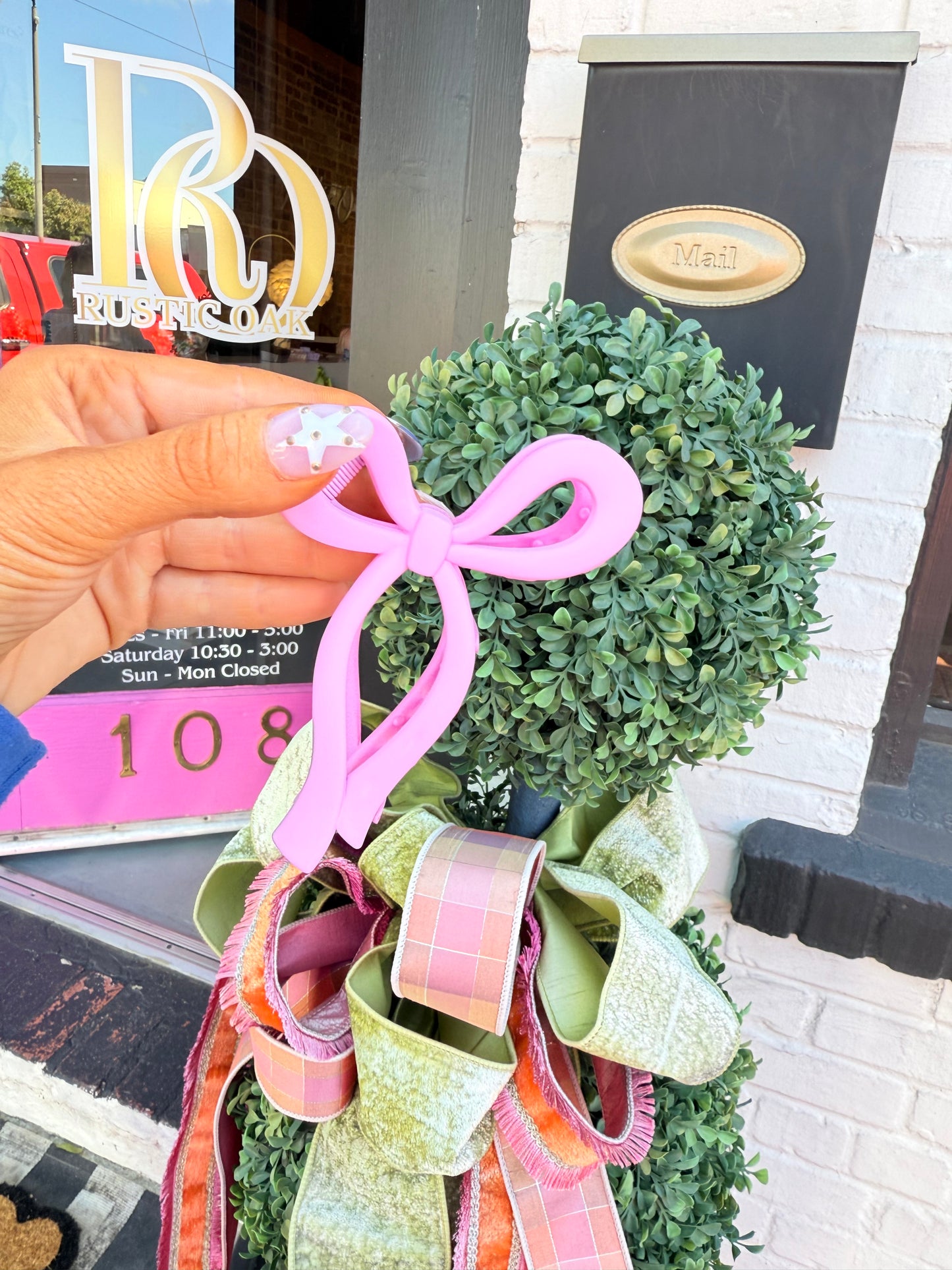 Pink Bow Clawclip