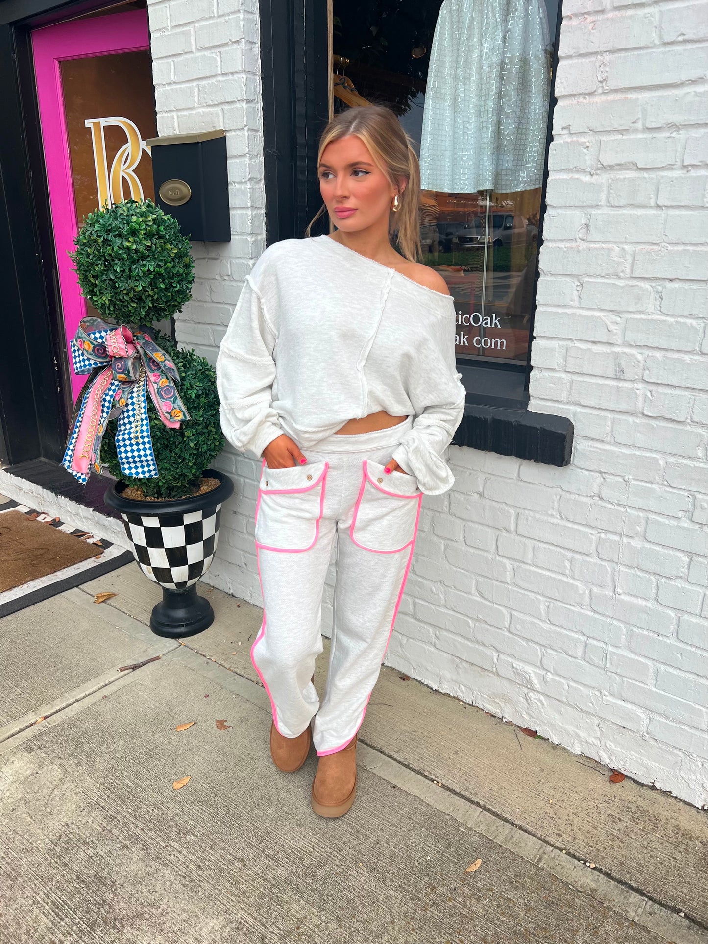 Grey & Pink Comfy Bottoms