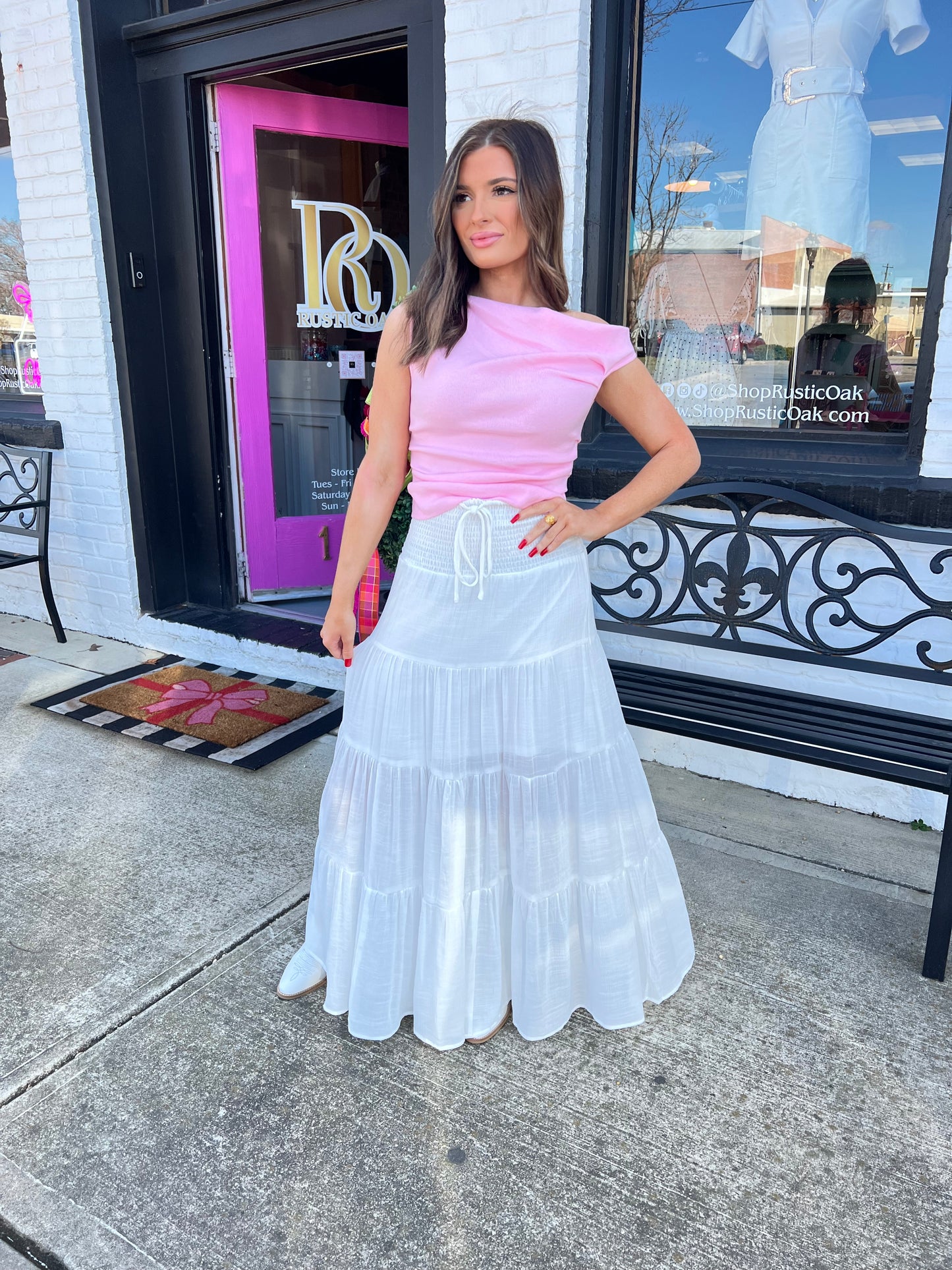 White Coastal Maxi Skirt