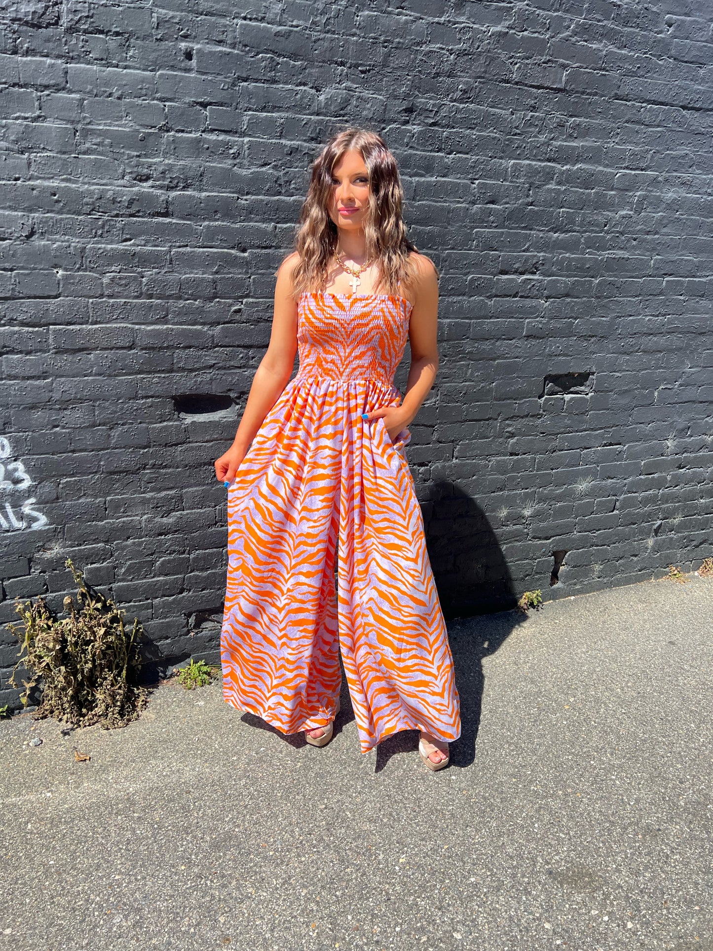 The Oasis Zebra Jumpsuit