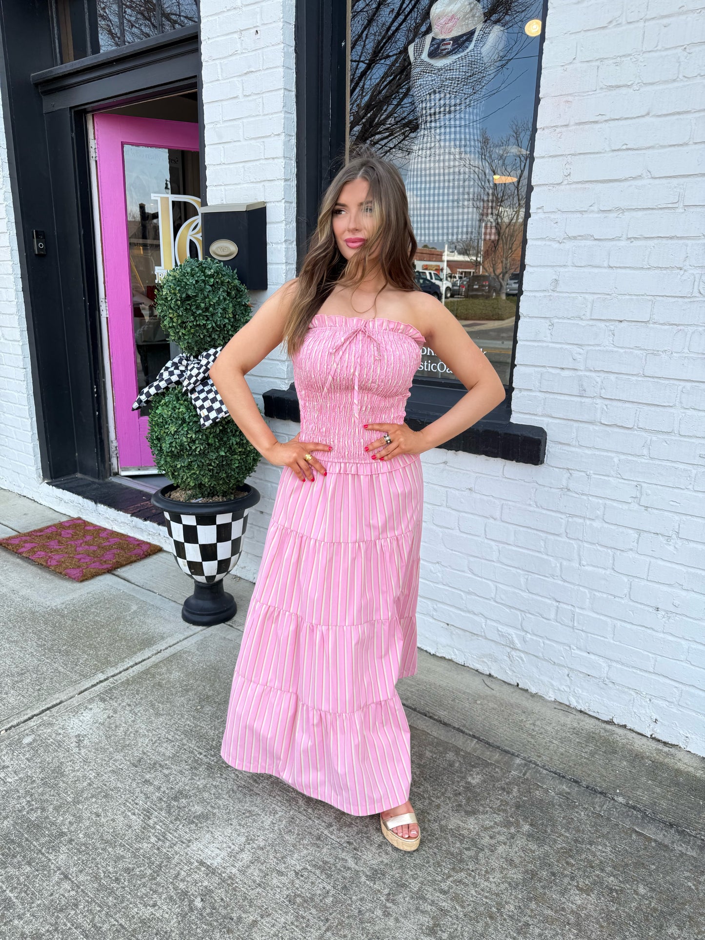 The Strawberry Tiered Maxi Dress