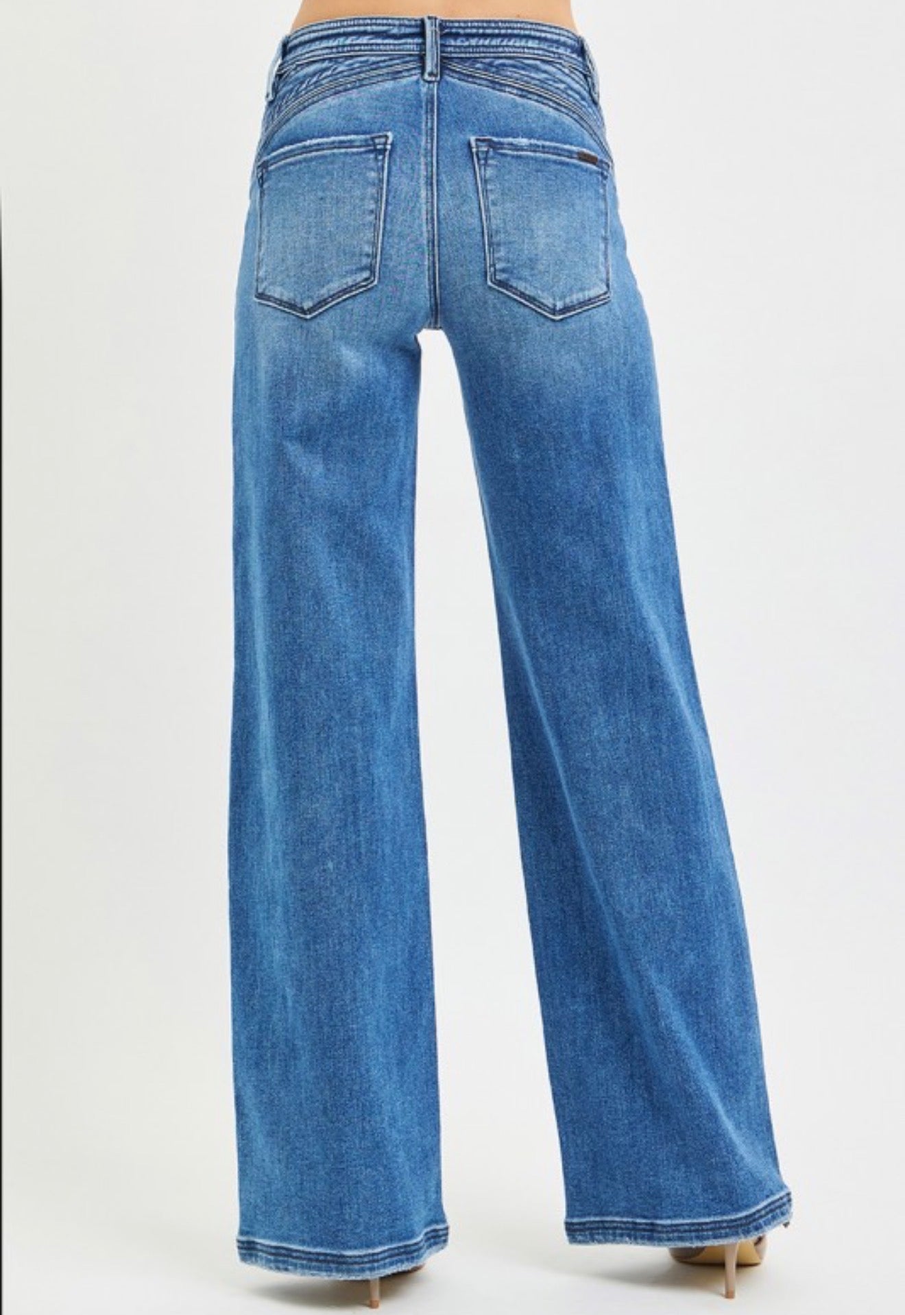 Wide Leg Denim Jeans (RISEN)