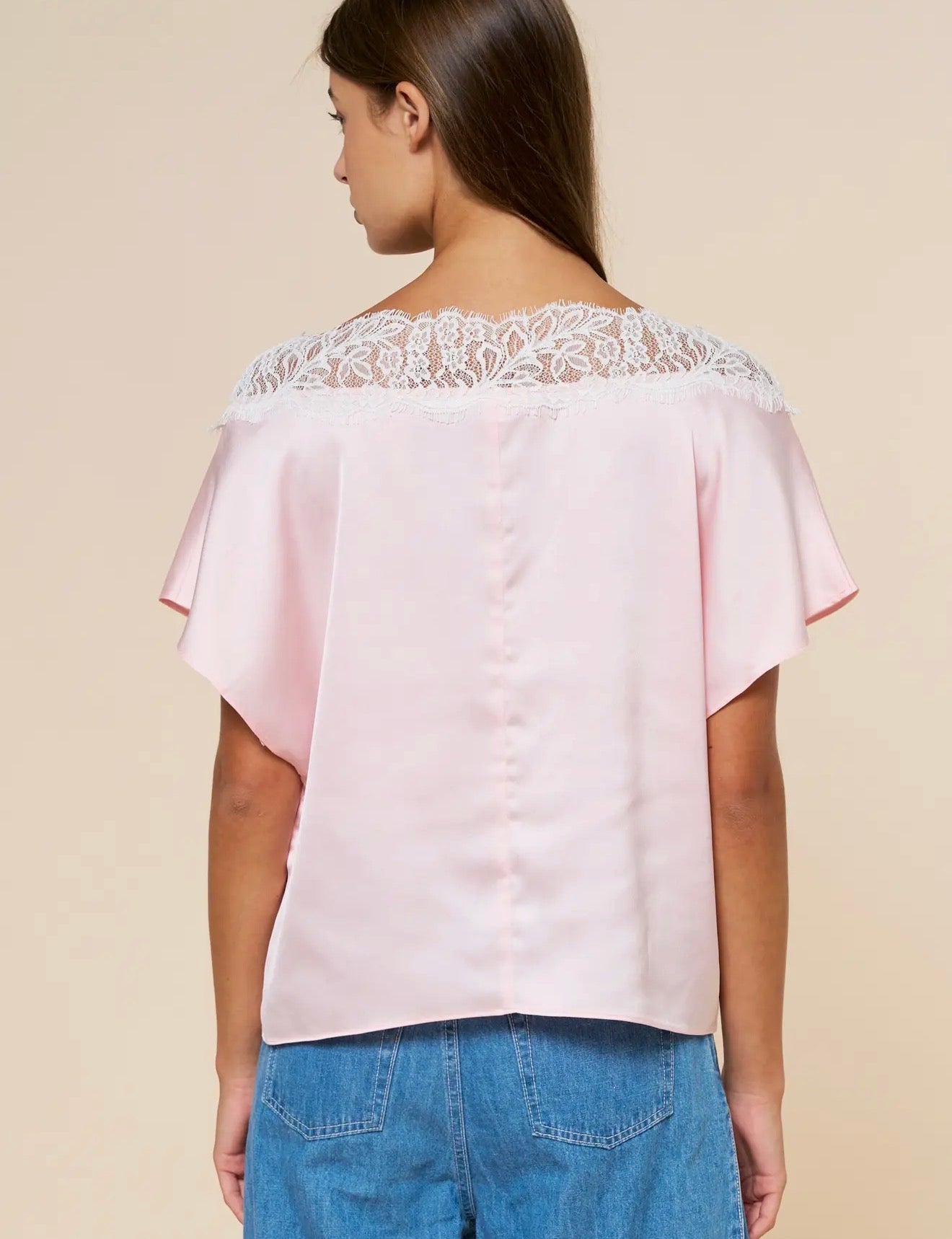 Pink Satin Blouse