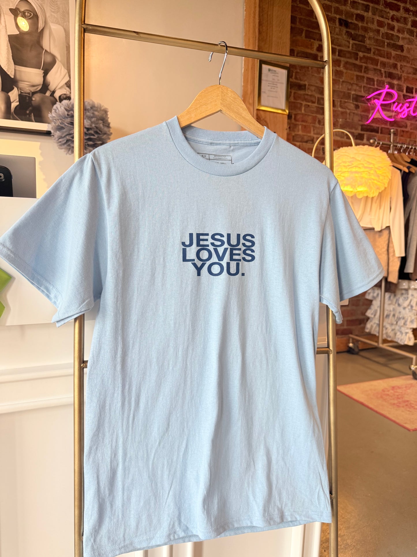 Jesus Loves You Light Blue Tee