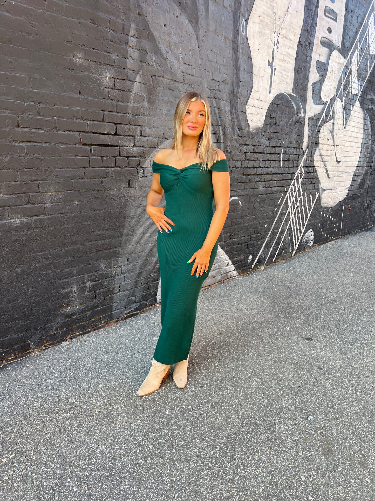 Gorgeous Green Sweater Dress