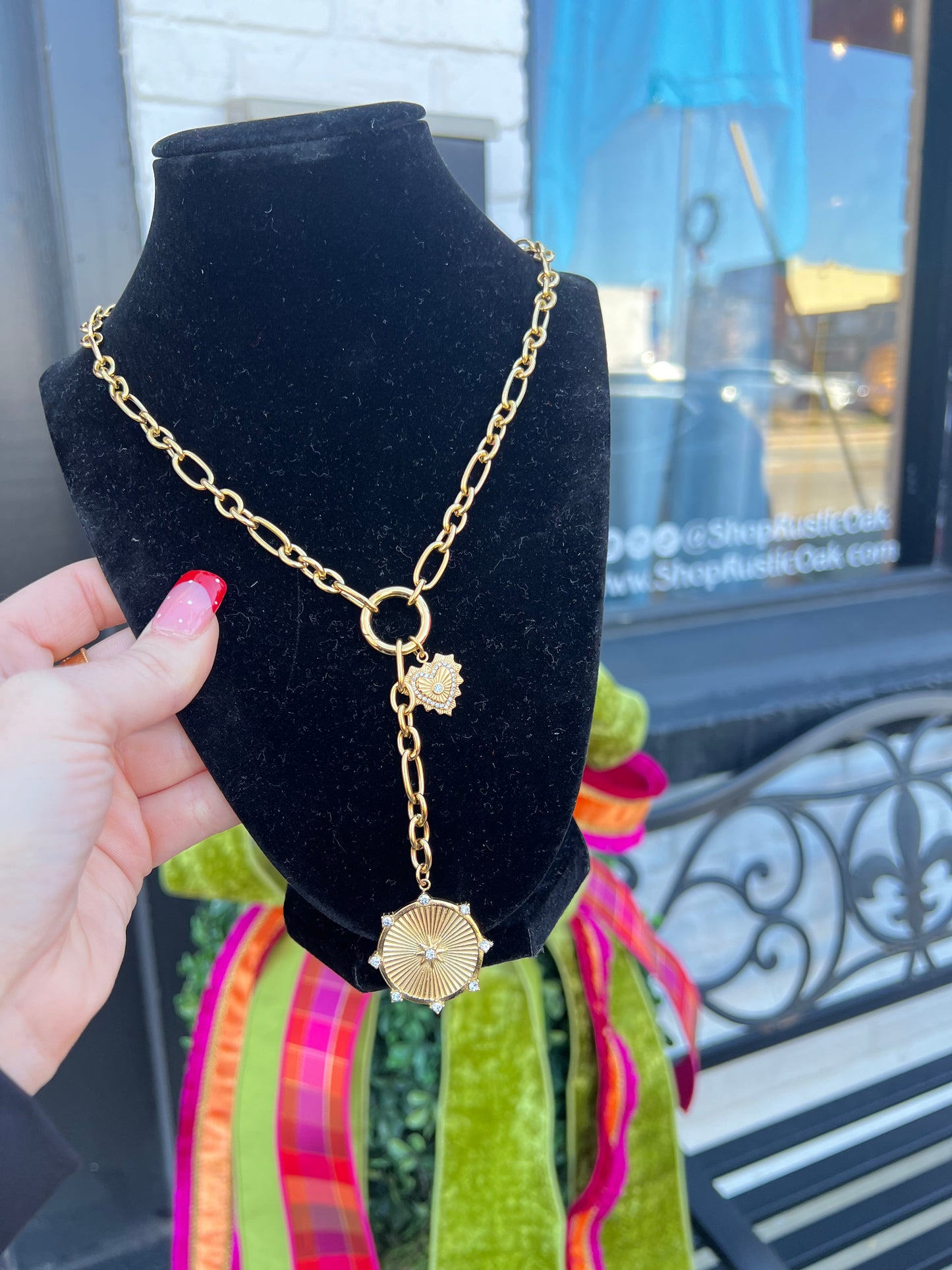 Sun & Heart (Y) Necklace