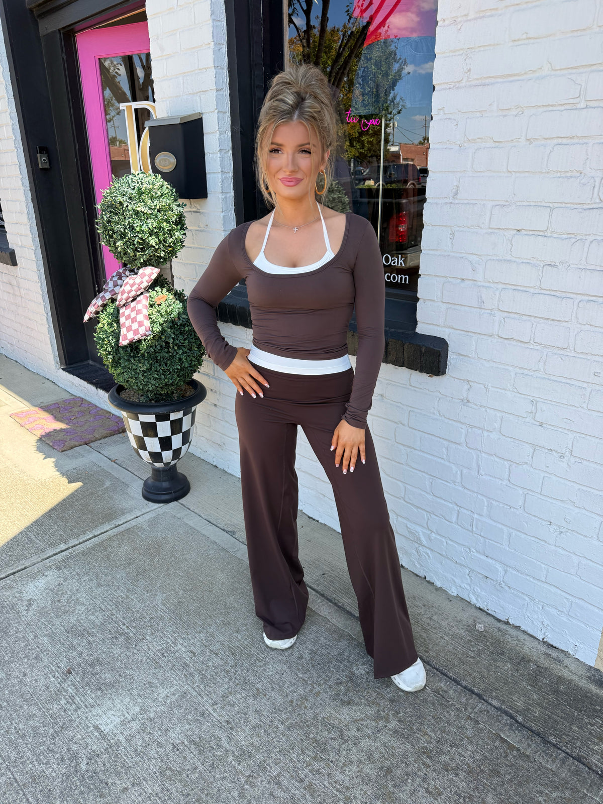 Chocolate Layered Long-Sleeve