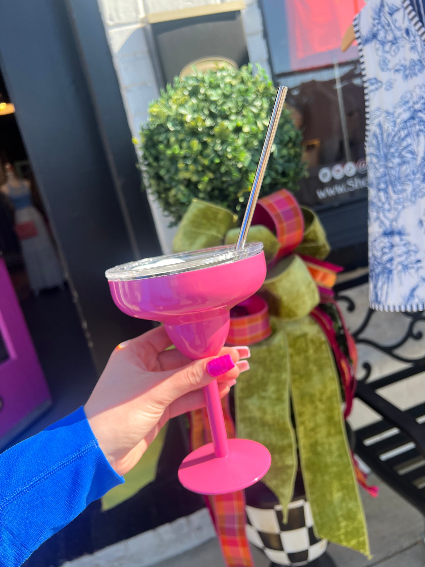 Hot Pink Margarita Glass