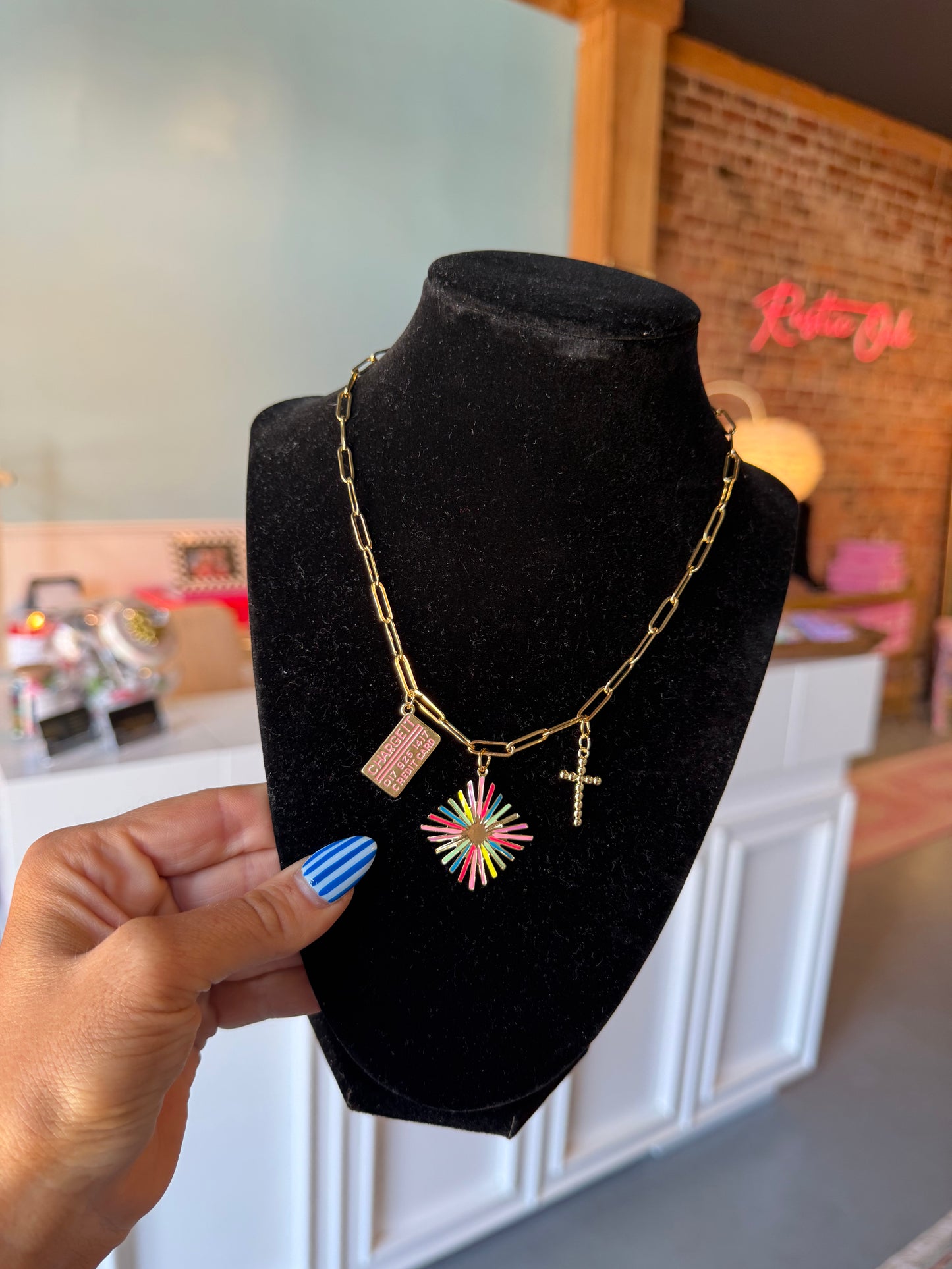 Starburst Charm Necklace