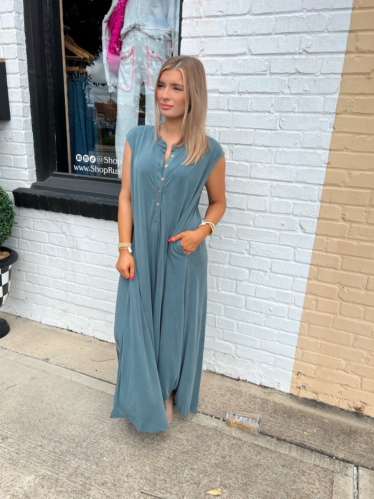 Evergreen Wide Leg Jumpsuit