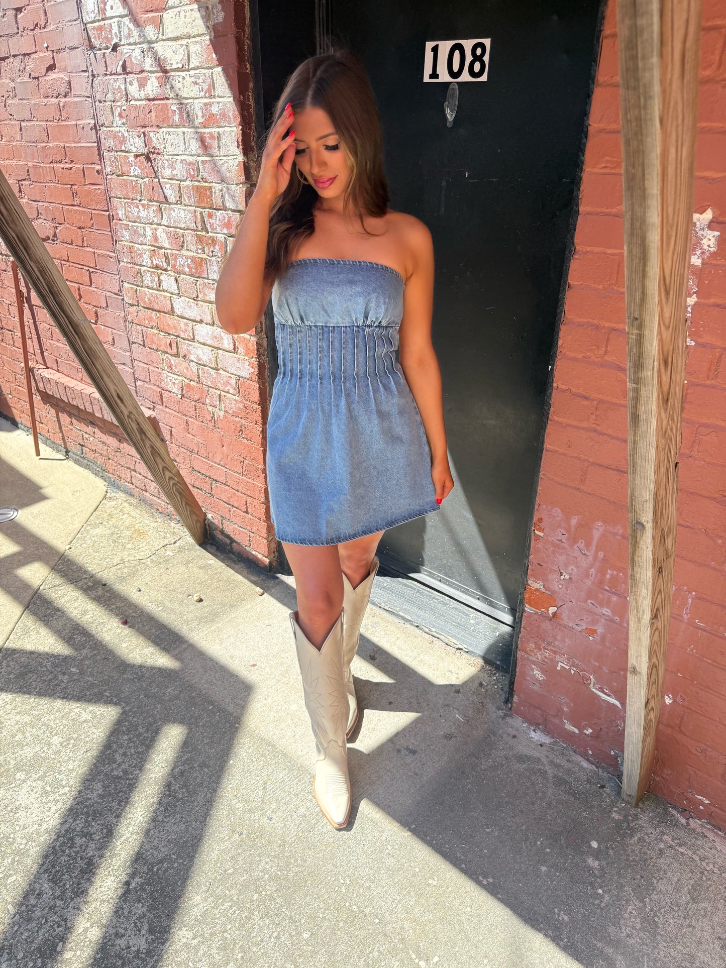 The Megan Denim Dress