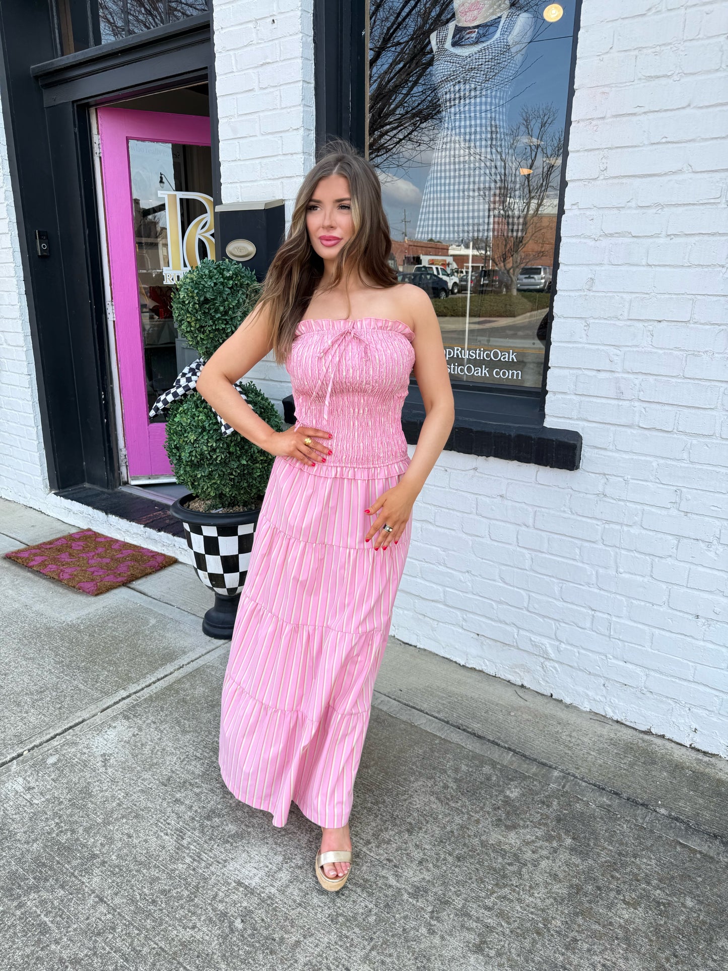 The Strawberry Tiered Maxi Dress