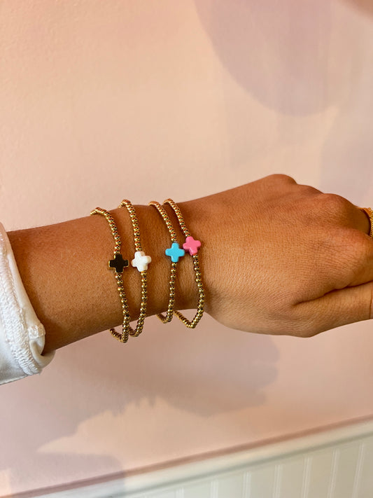 Mini Pink Cross Bracelet