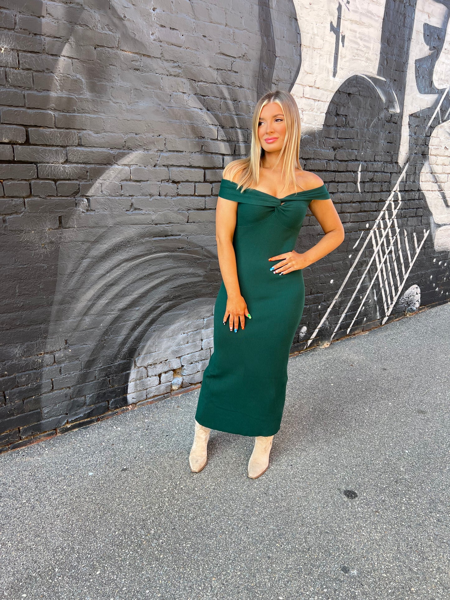 Gorgeous Green Sweater Dress