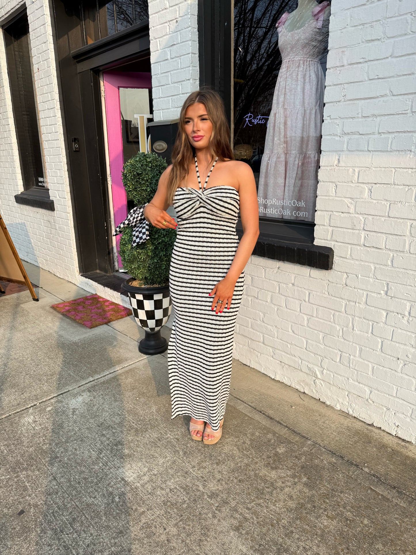Stella Striped Midi Dress