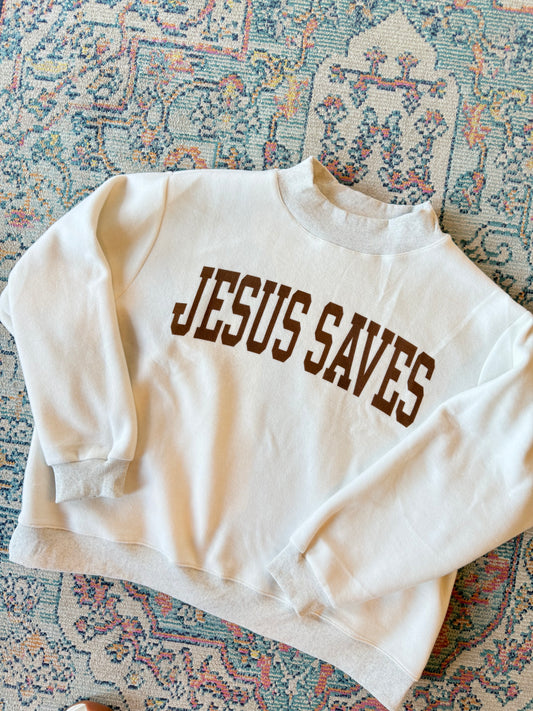 Jesus Saves Mockneck Sweatshirt