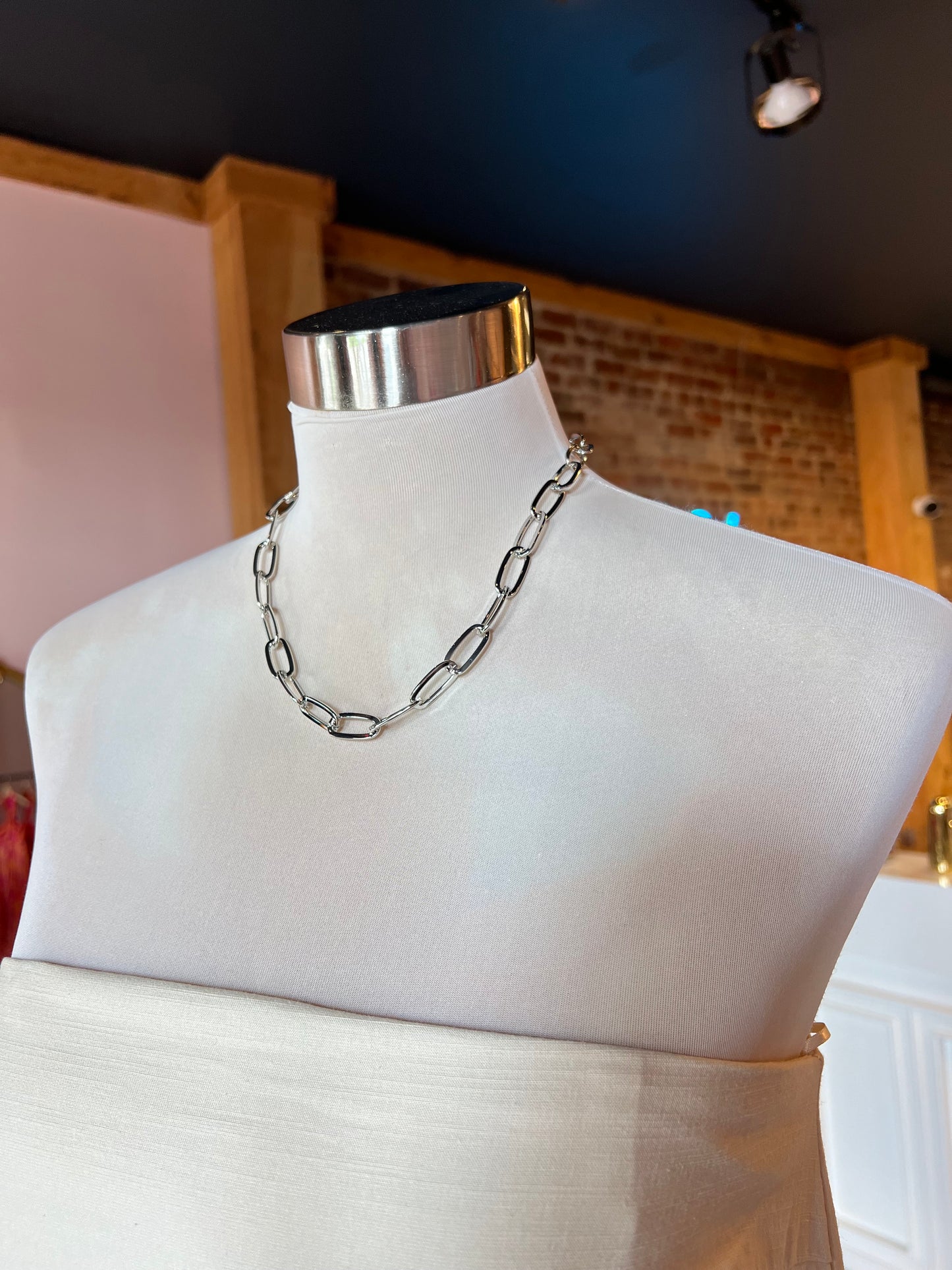 Silver Link Chain Necklace