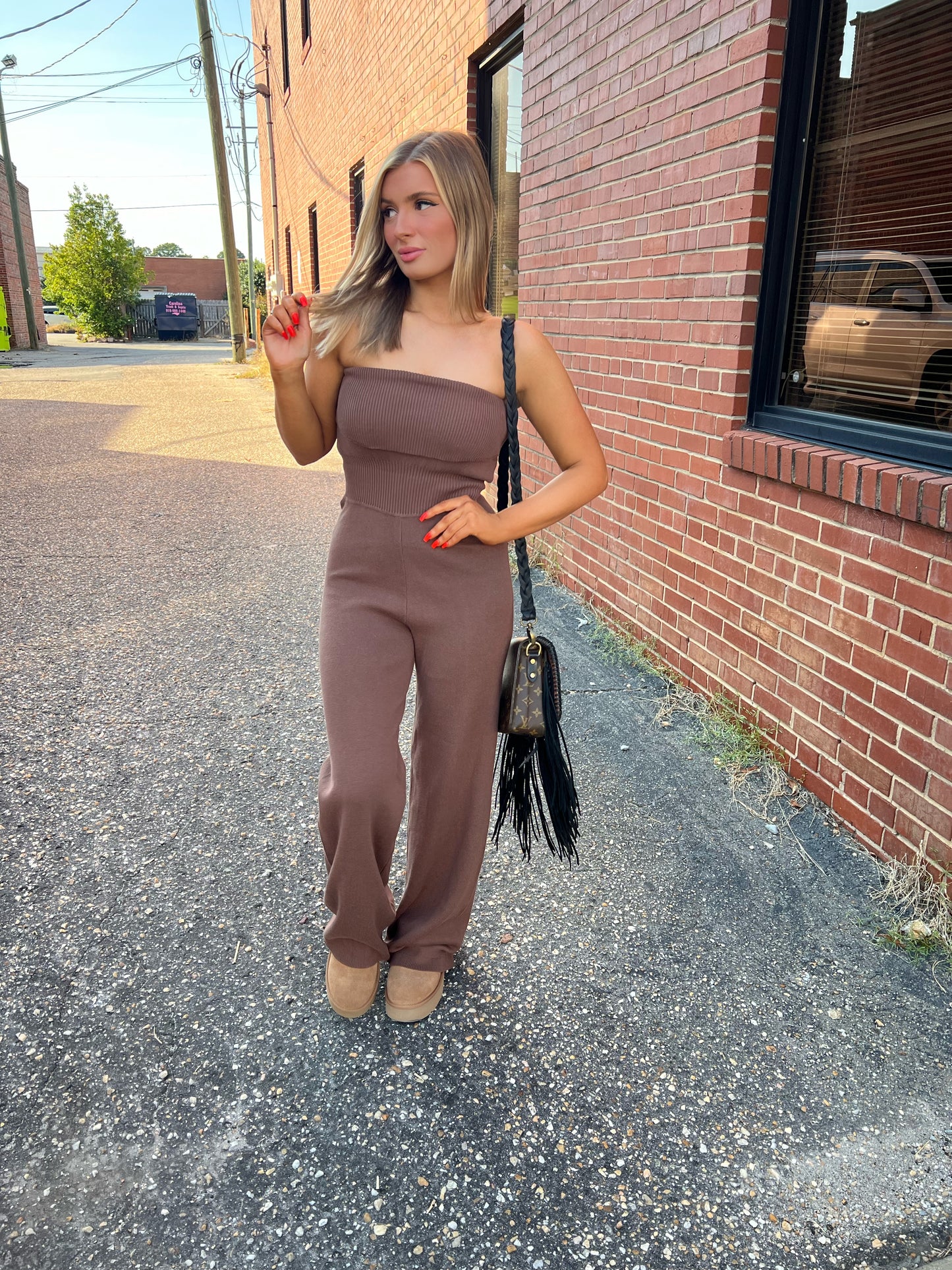 Chocolate Sweater Jumpsuit