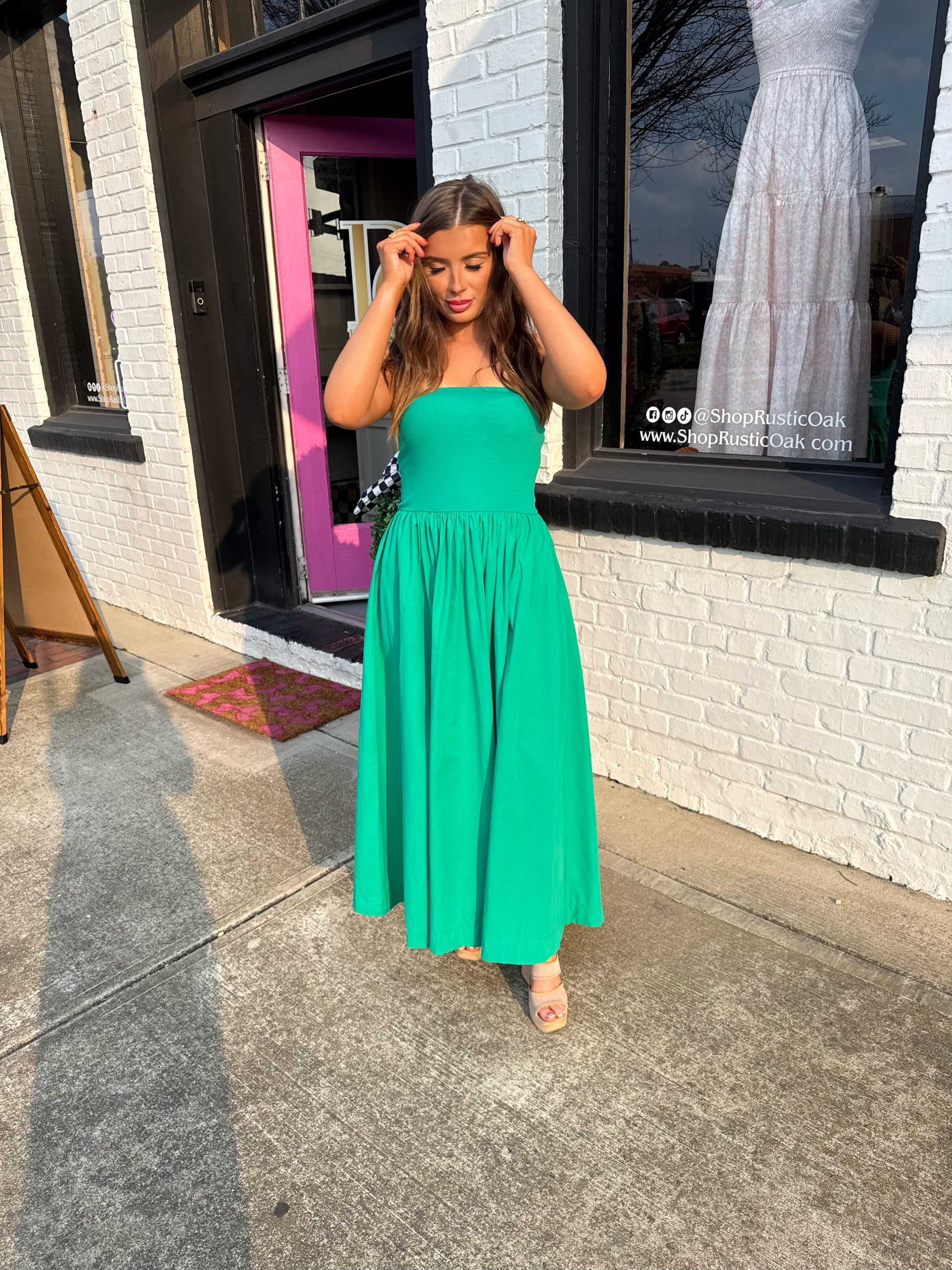 maxi kelly green dress The Kelly Maxi Dress