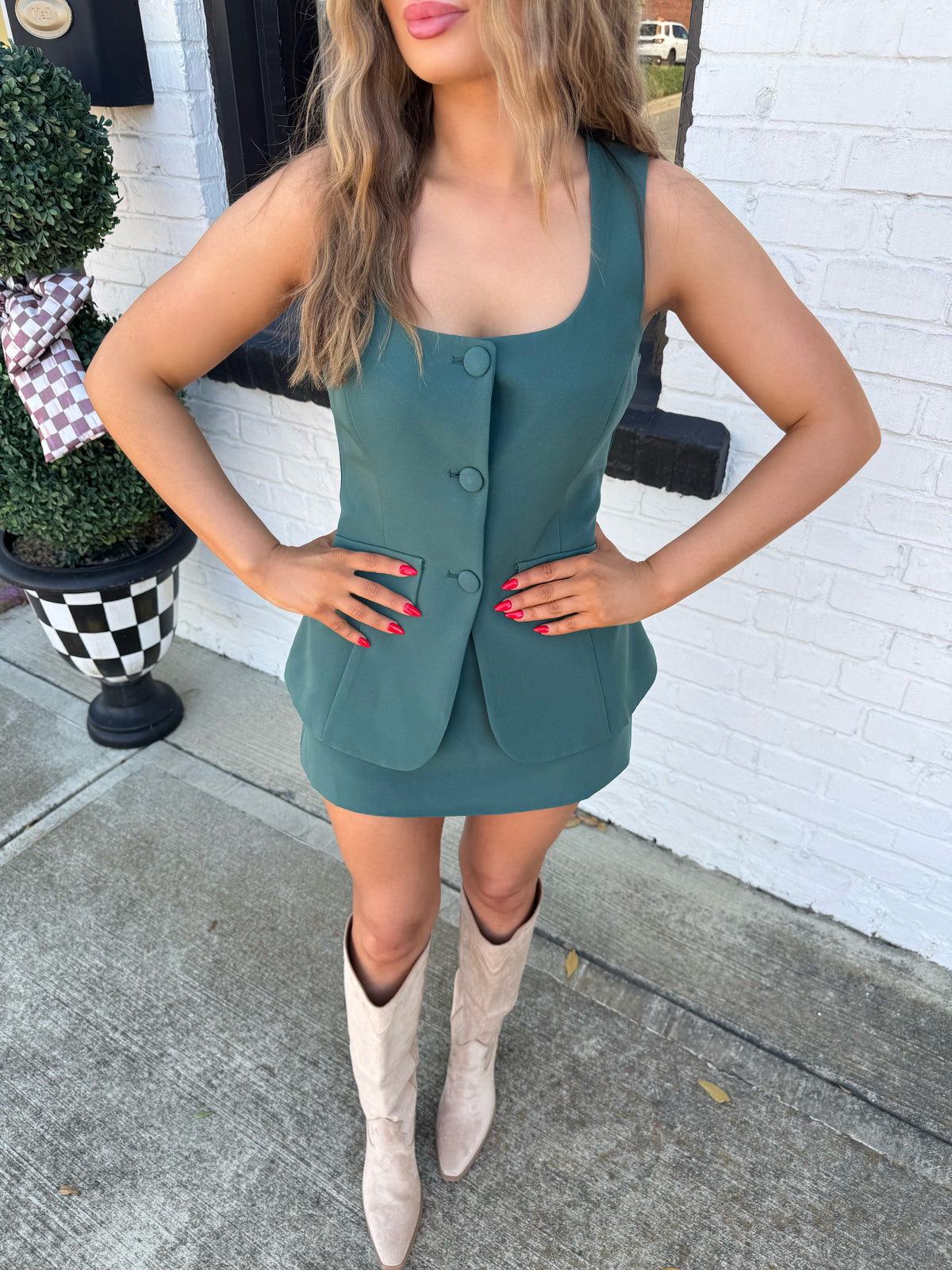 The Gianna Green Romper