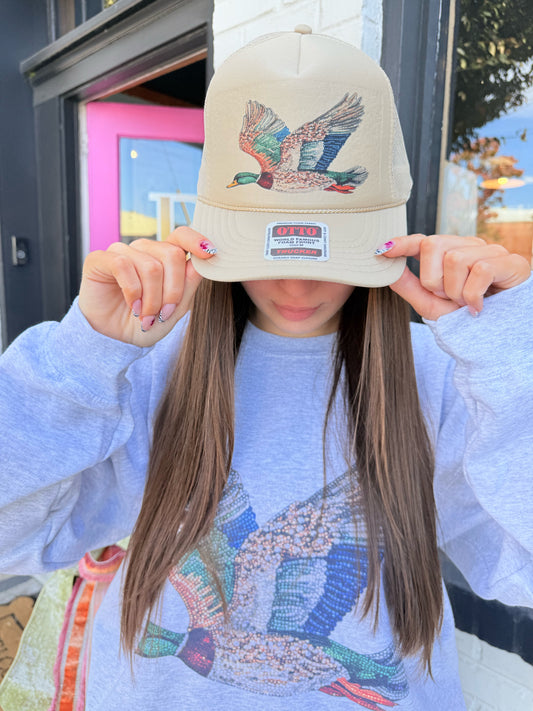 Bedazzled Duck Trucker Hat