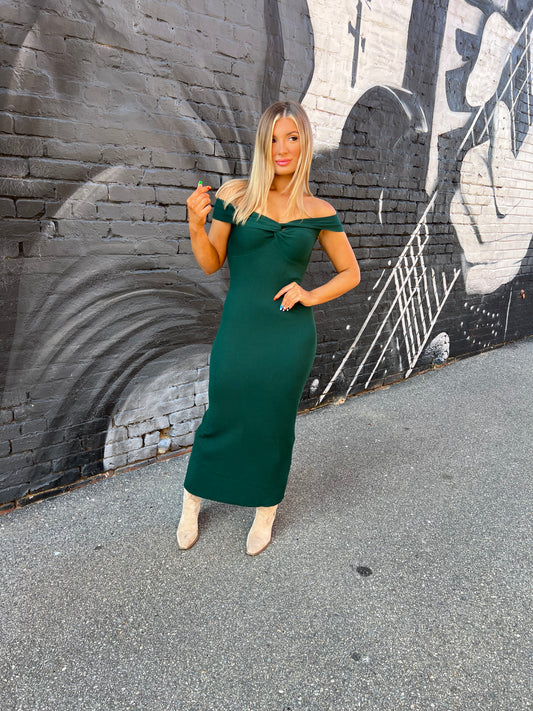 Gorgeous Green Sweater Dress