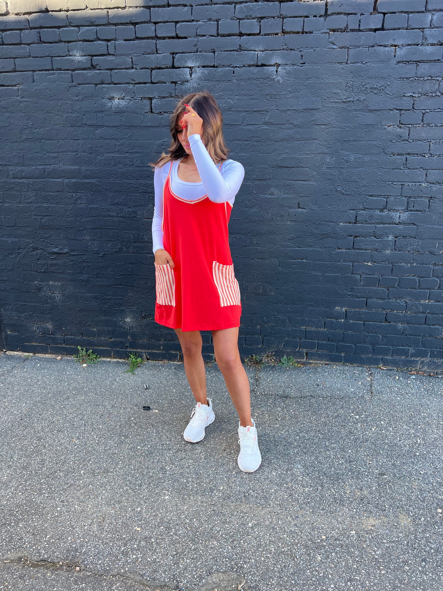 So Simple Red Dress/Romper