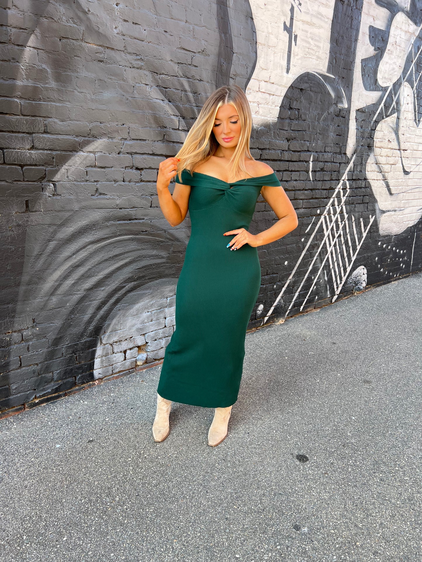 Gorgeous Green Sweater Dress