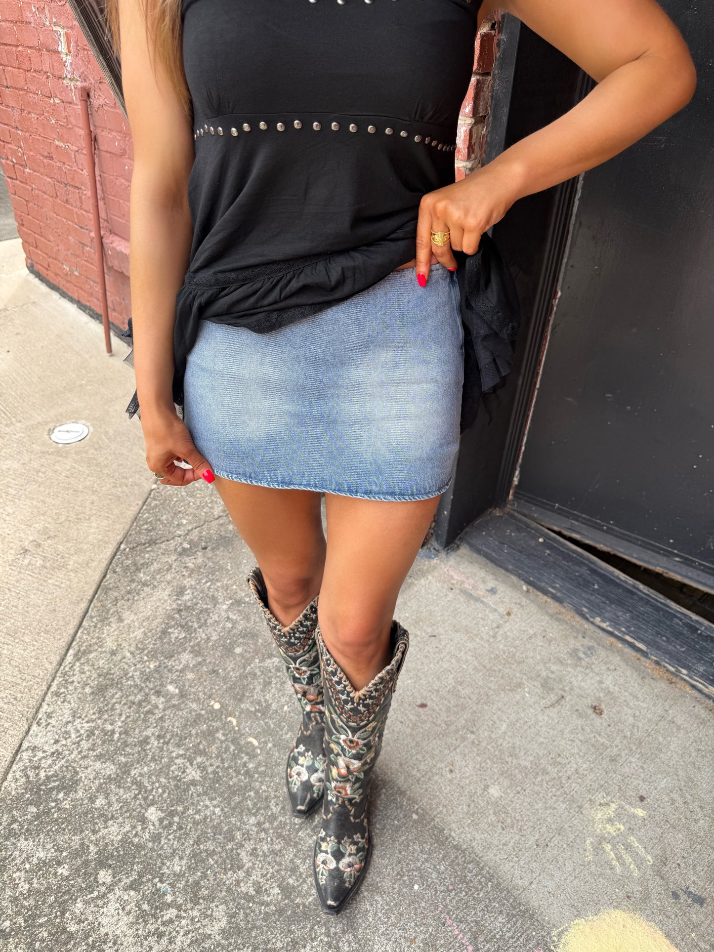 Denim Skort