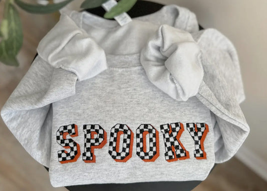 Spooky Checkered Crewneck