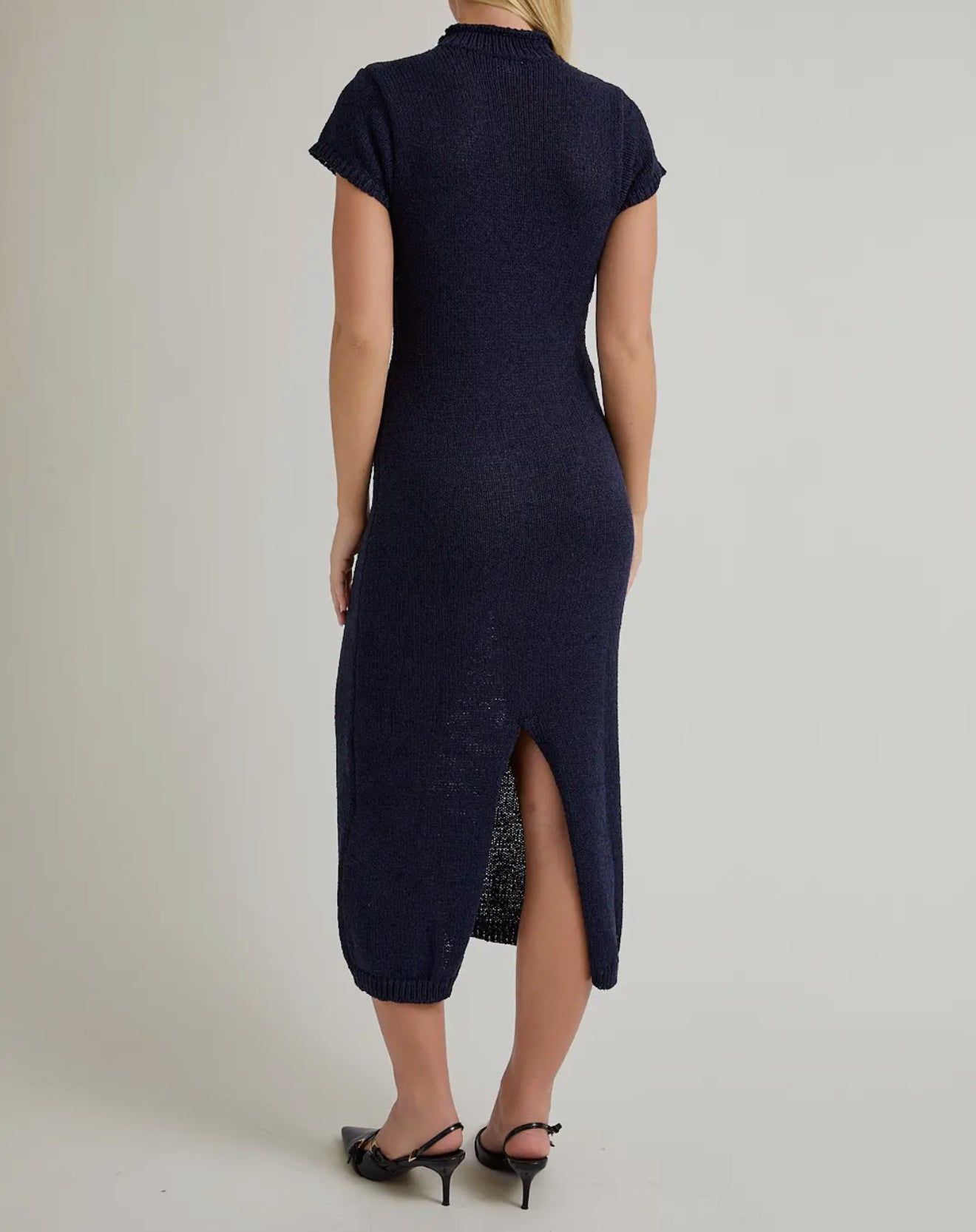 Noelle Navy Midi Sweater Dress