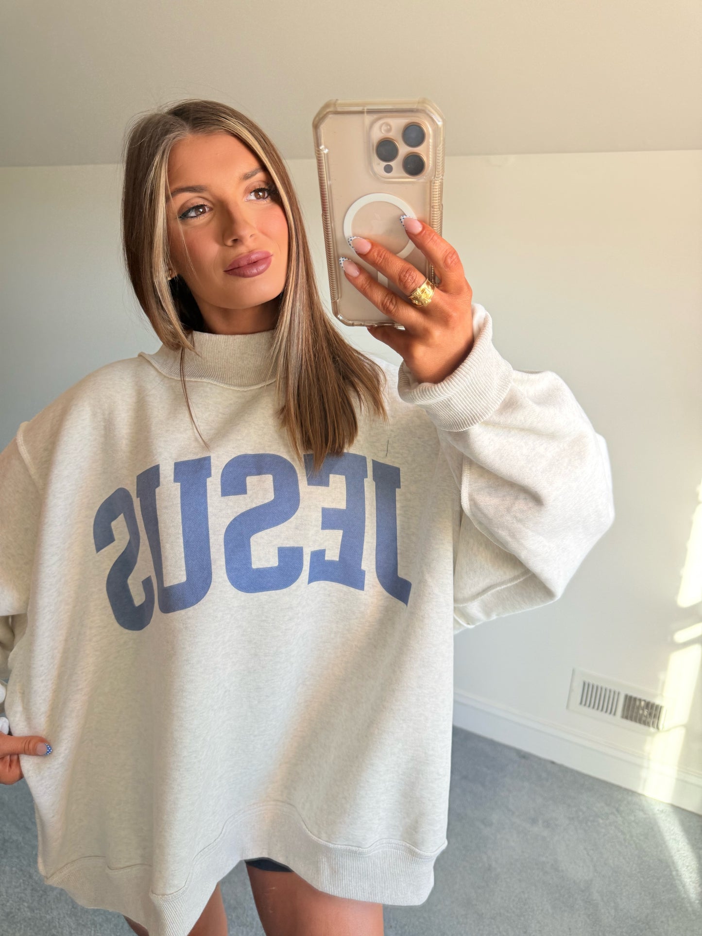 God Is Good Reversible Crewneck