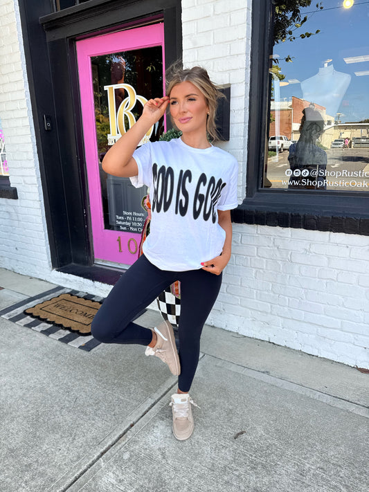 God Is Good Tee (White/Black)