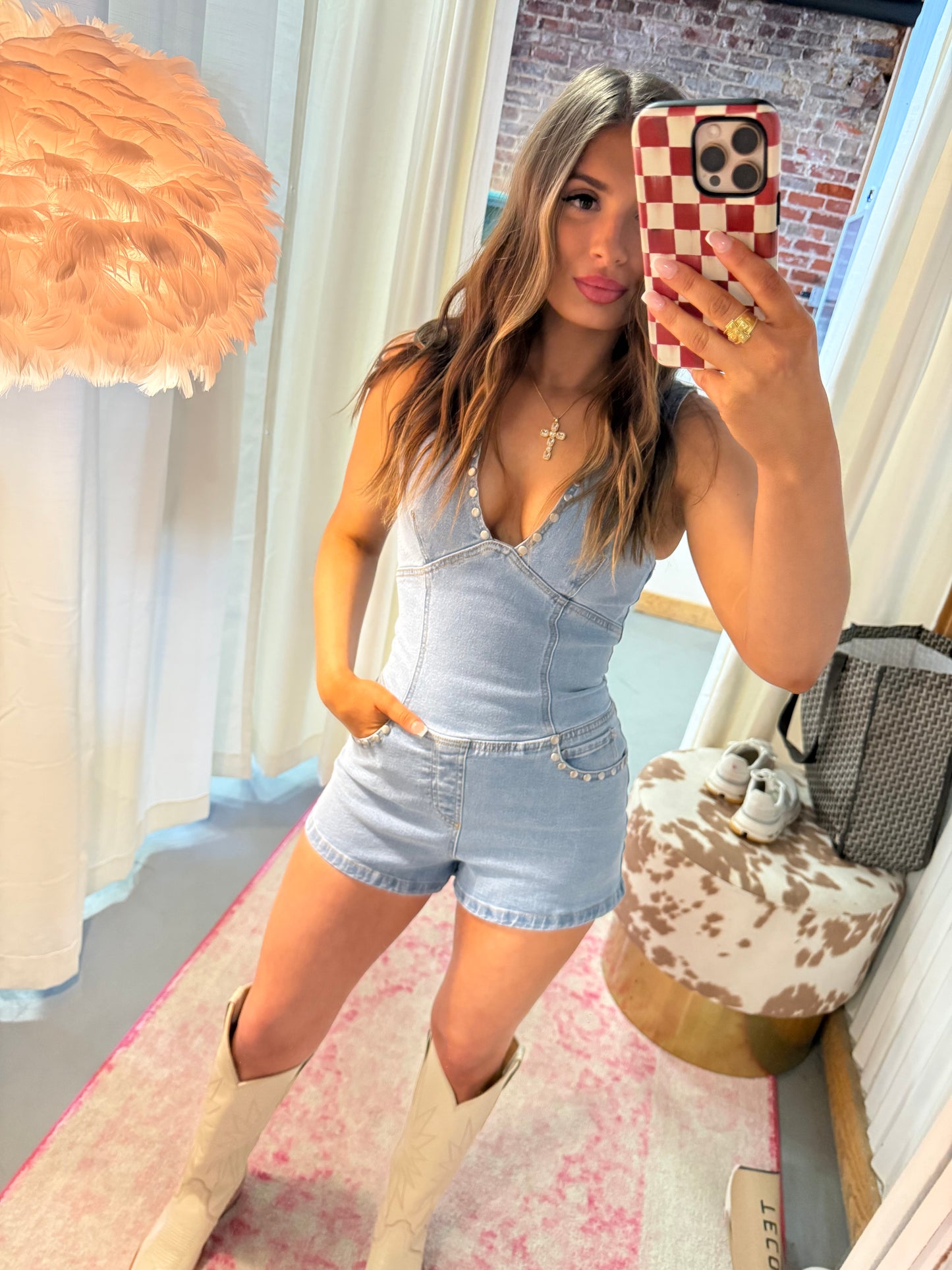 The Morgan Denim Romper