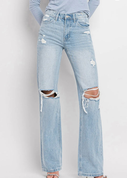 90's Vintage High Rise Flare Jeans