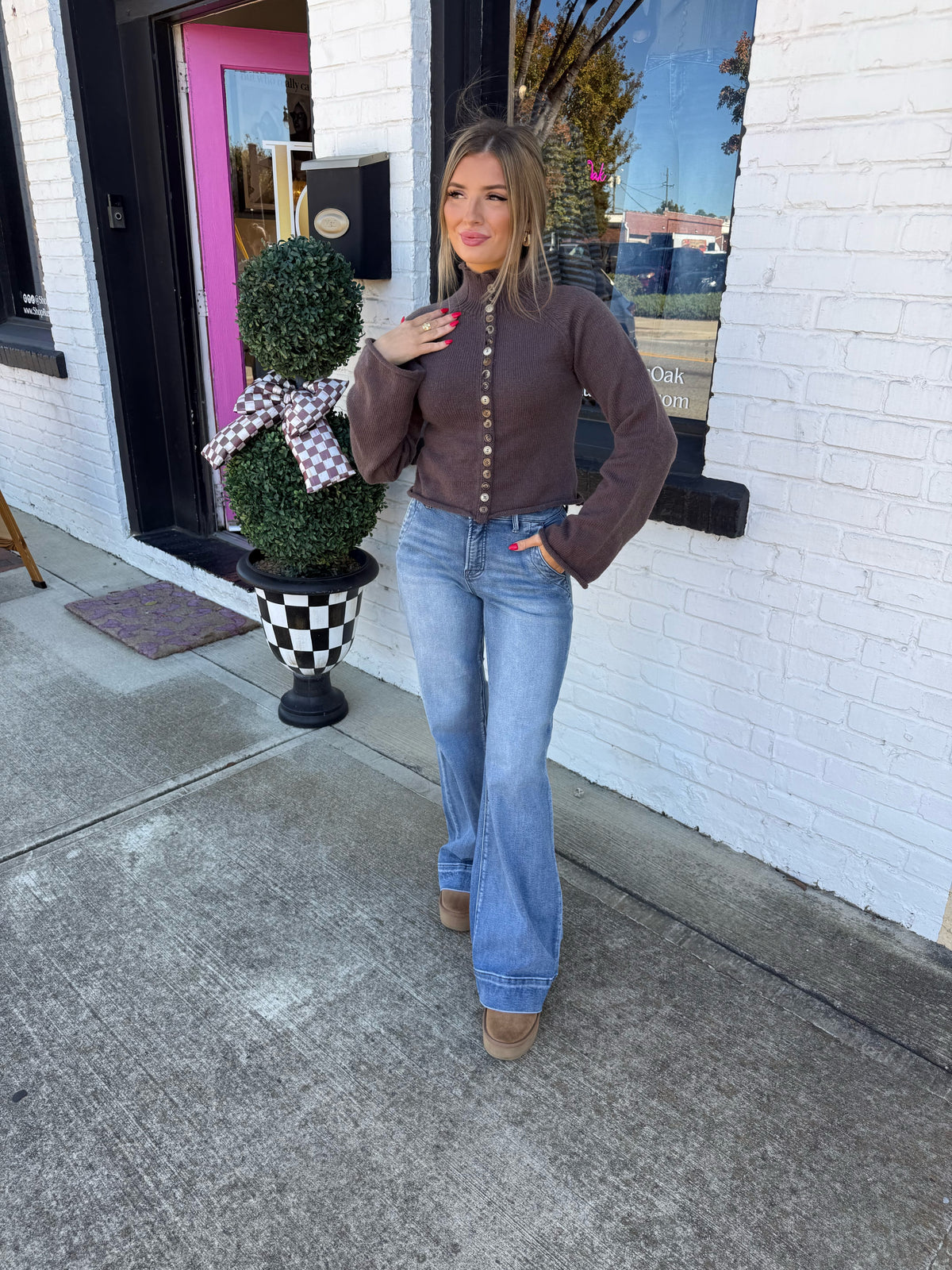 The Brownie Batter Knit Top