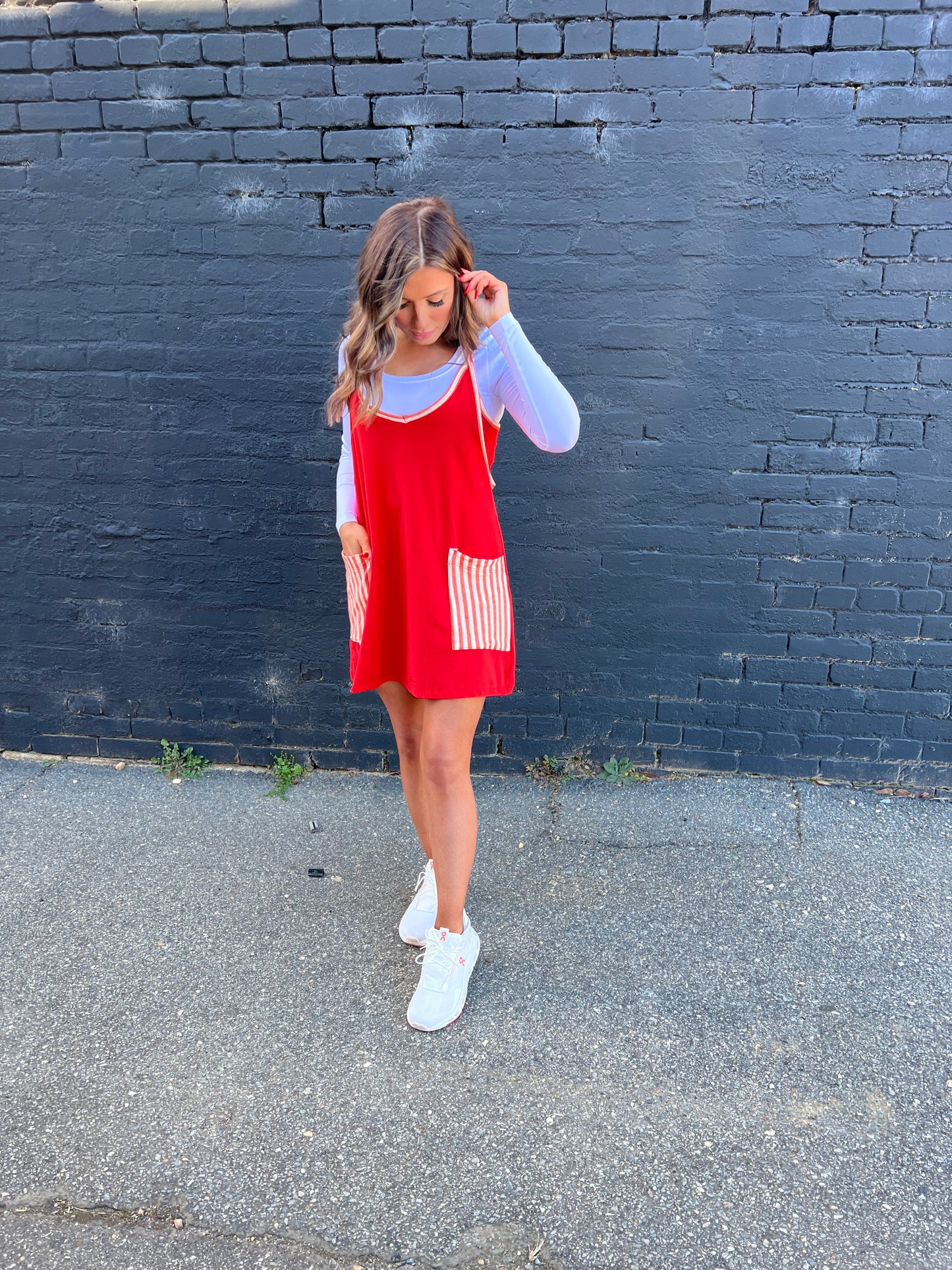 So Simple Red Dress/Romper