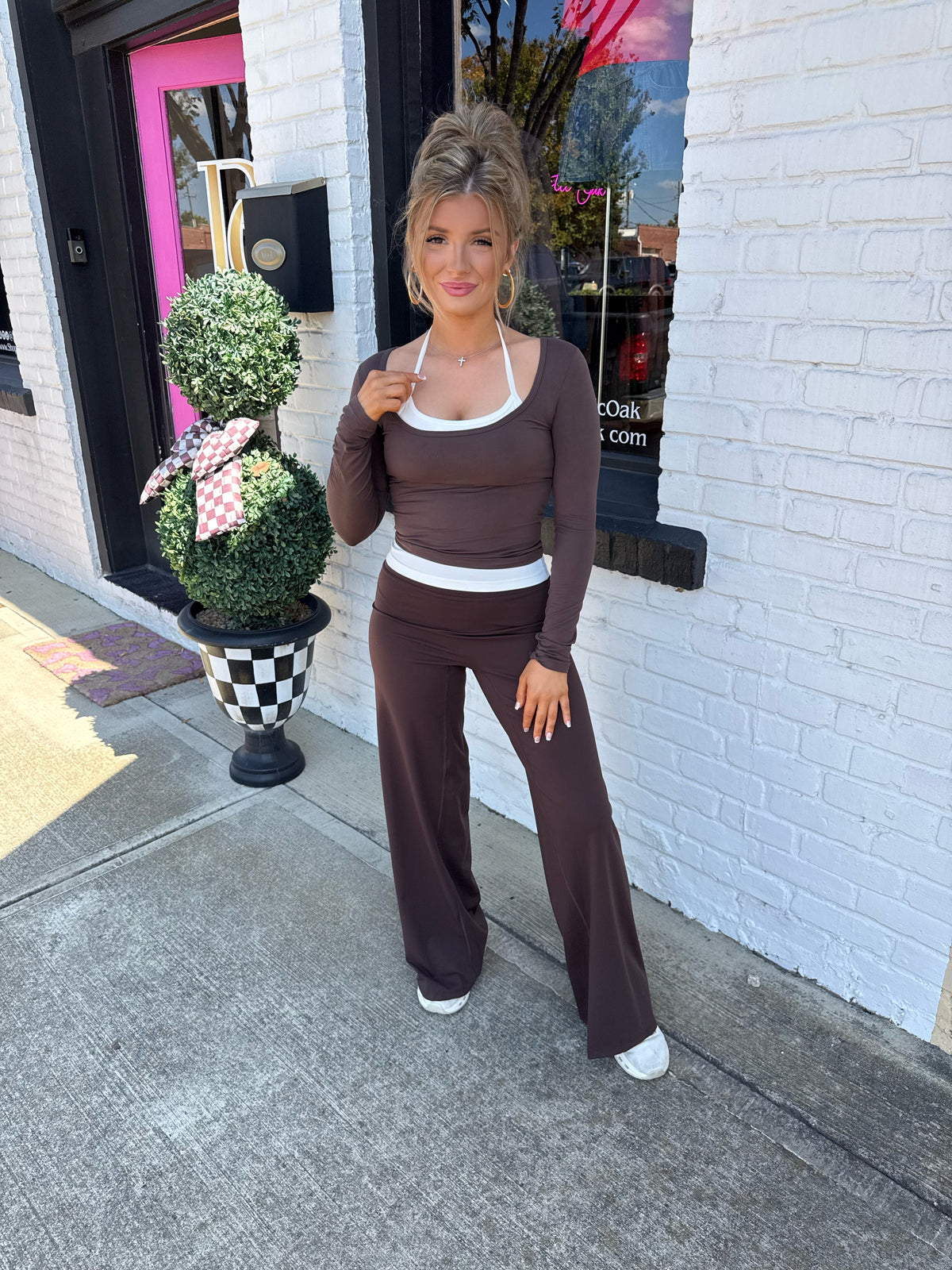 Chocolate Layered Long-Sleeve