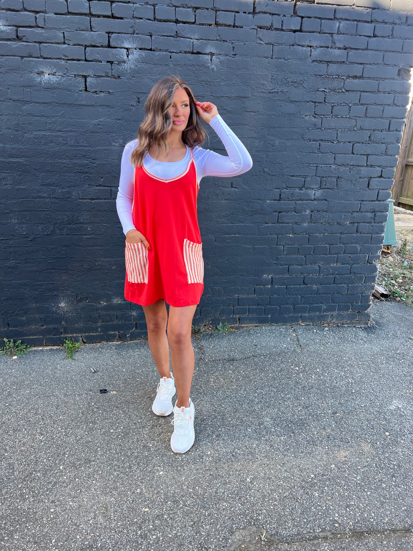 So Simple Red Dress/Romper