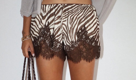 Zebra Lace Shorts