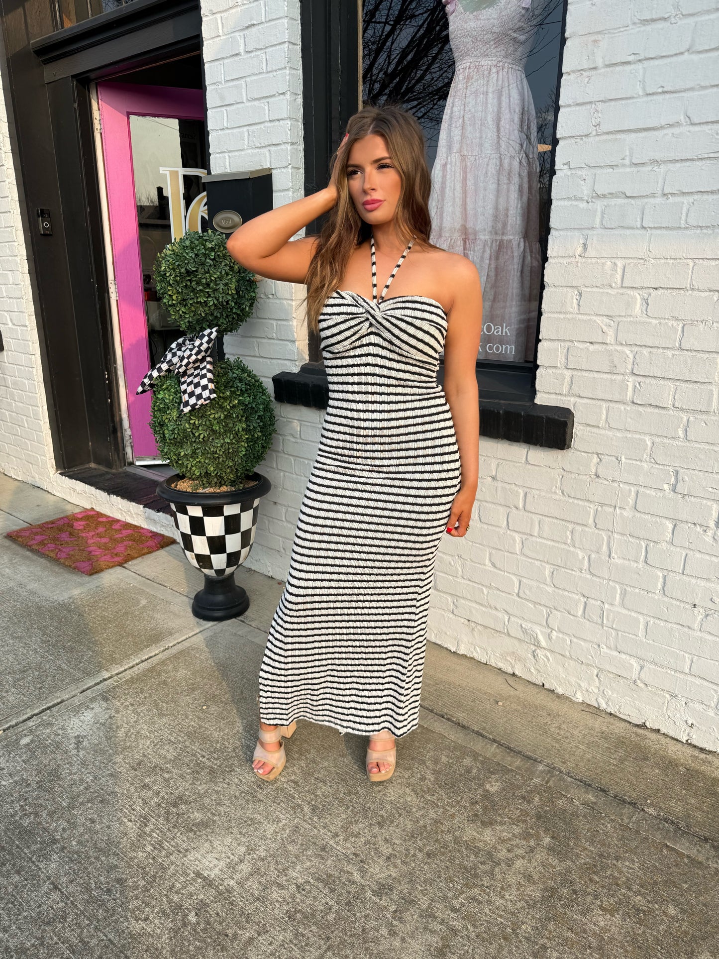 Stella Striped Midi Dress