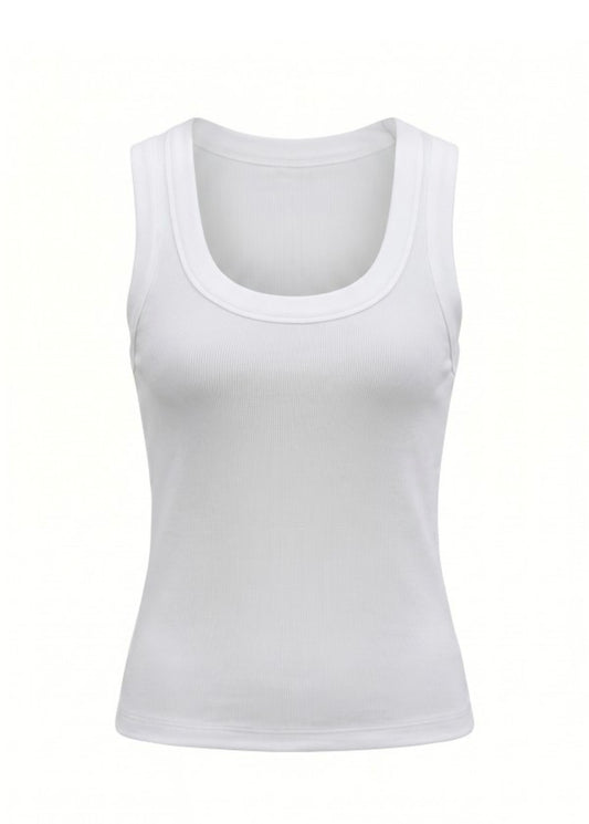 Everyday White Scoop Tank