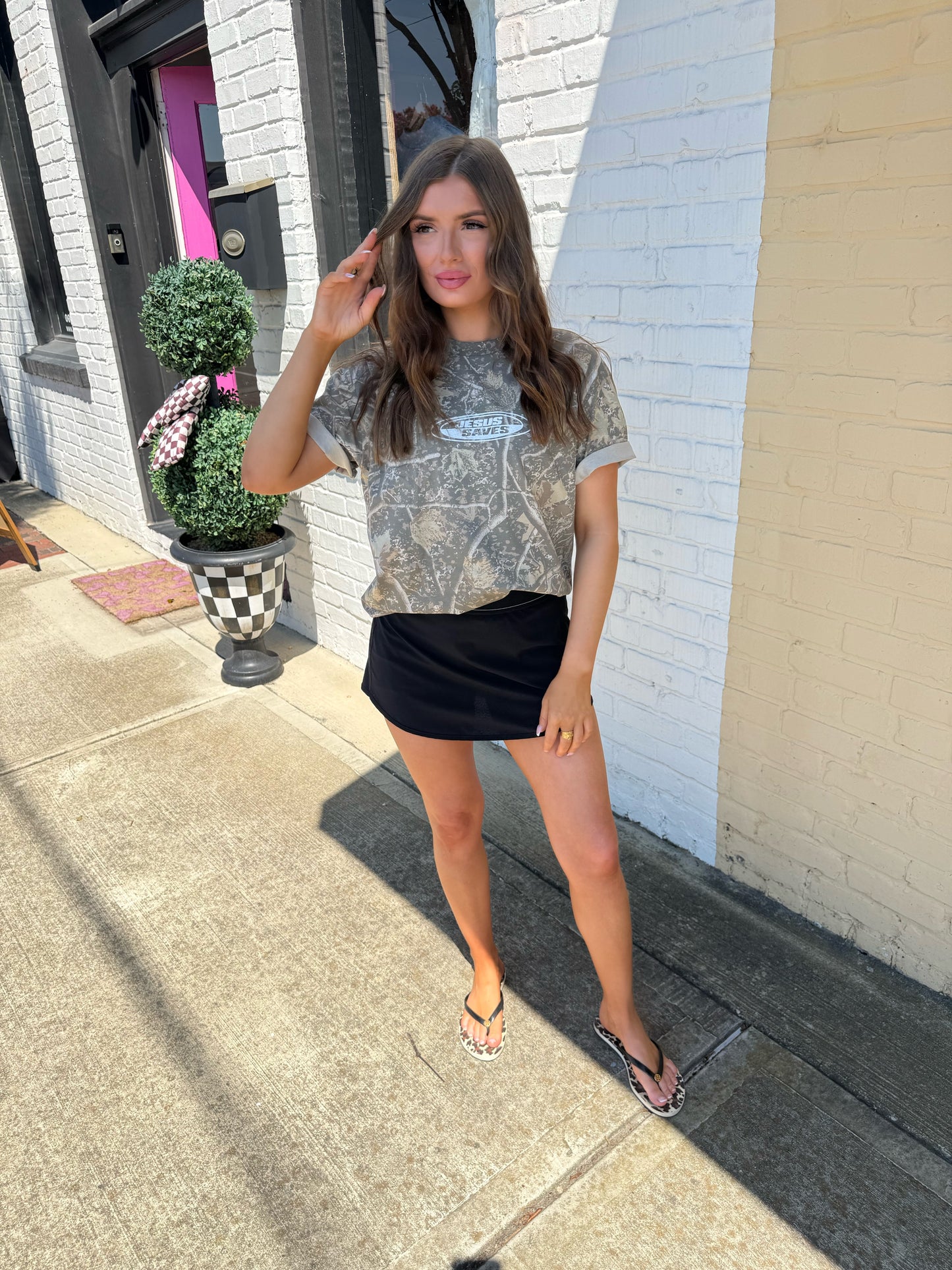Jesus Saves Camo Tee